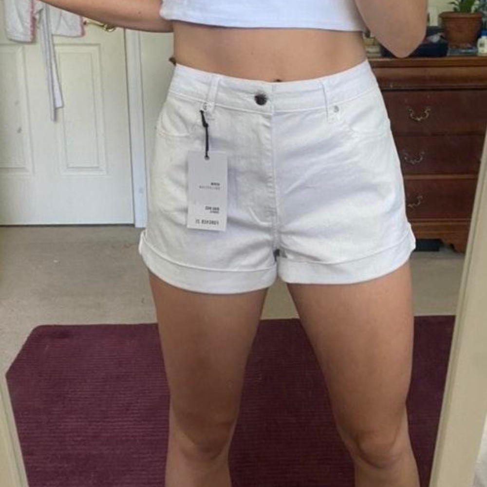 Forever 21 white jean shorts
